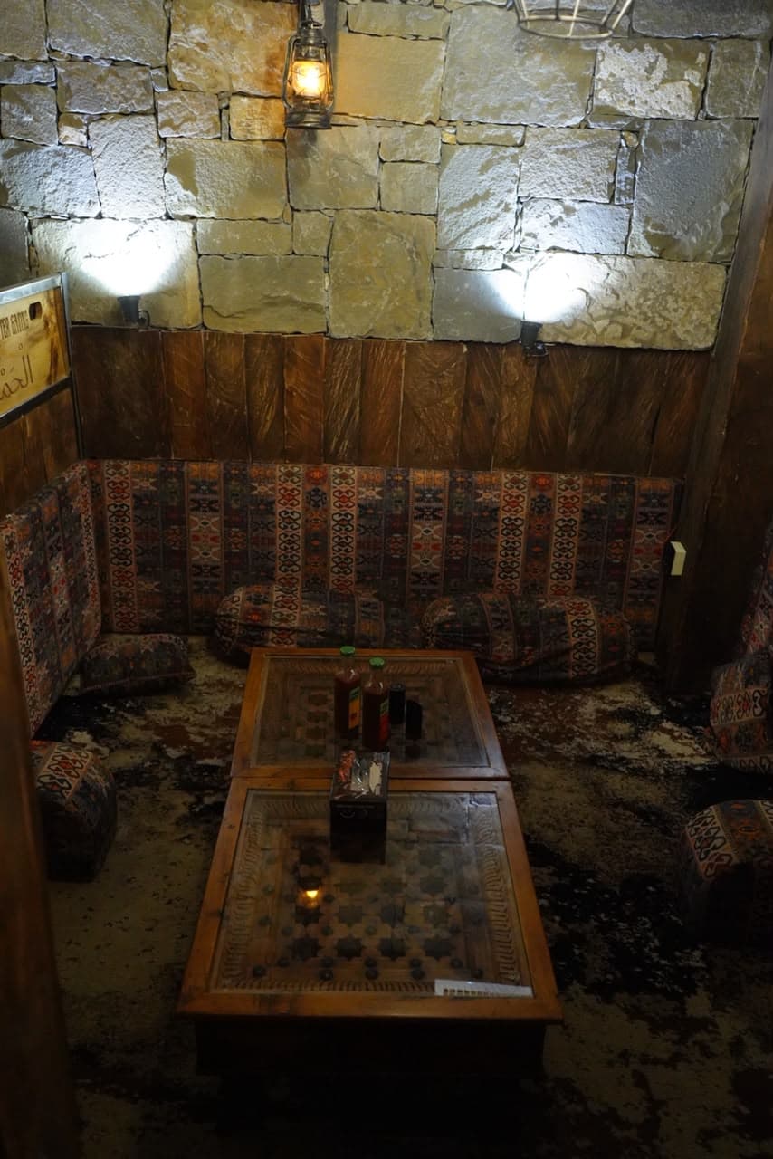 Turkish caravanserai stone architecture interior at Fire n Steakhouse Rawalpindi
